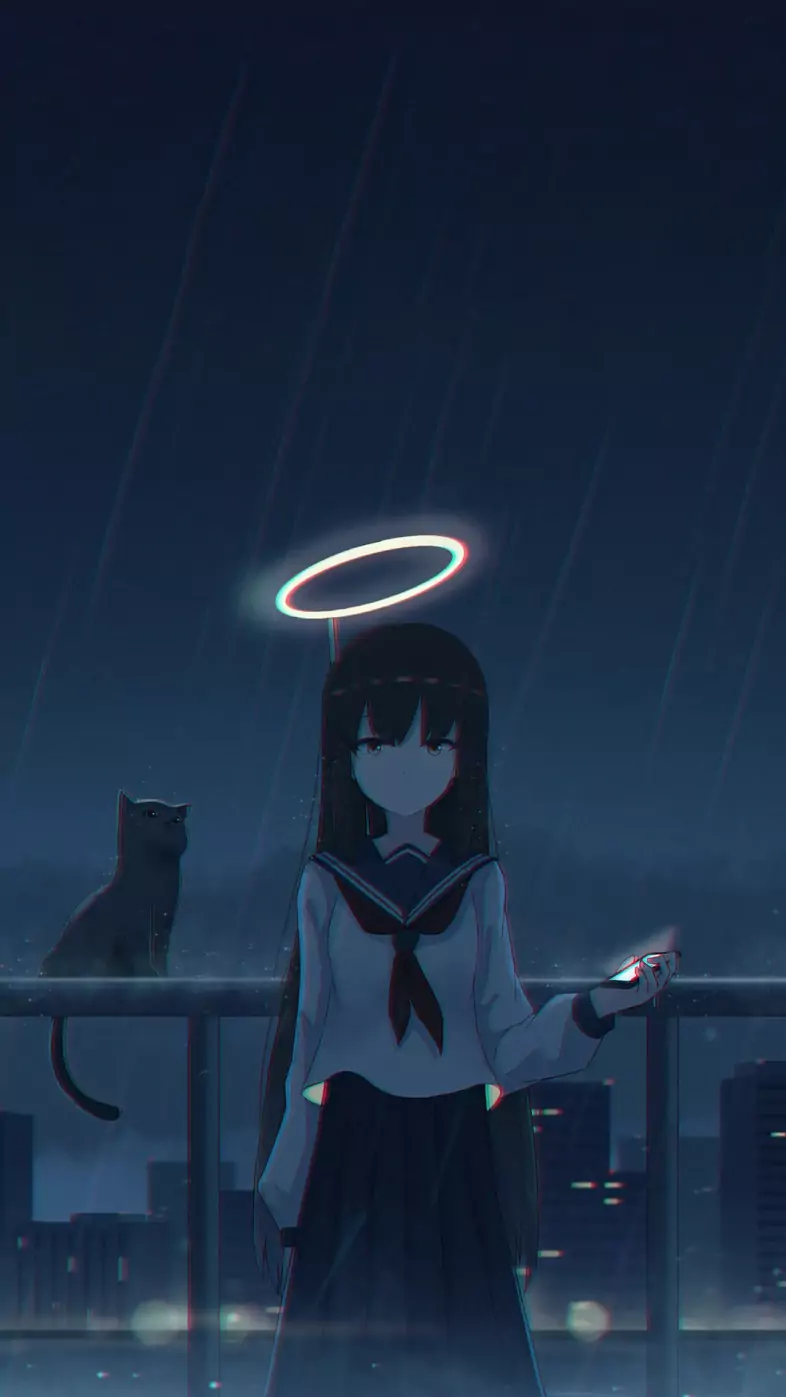 angel anime girl wallpaper