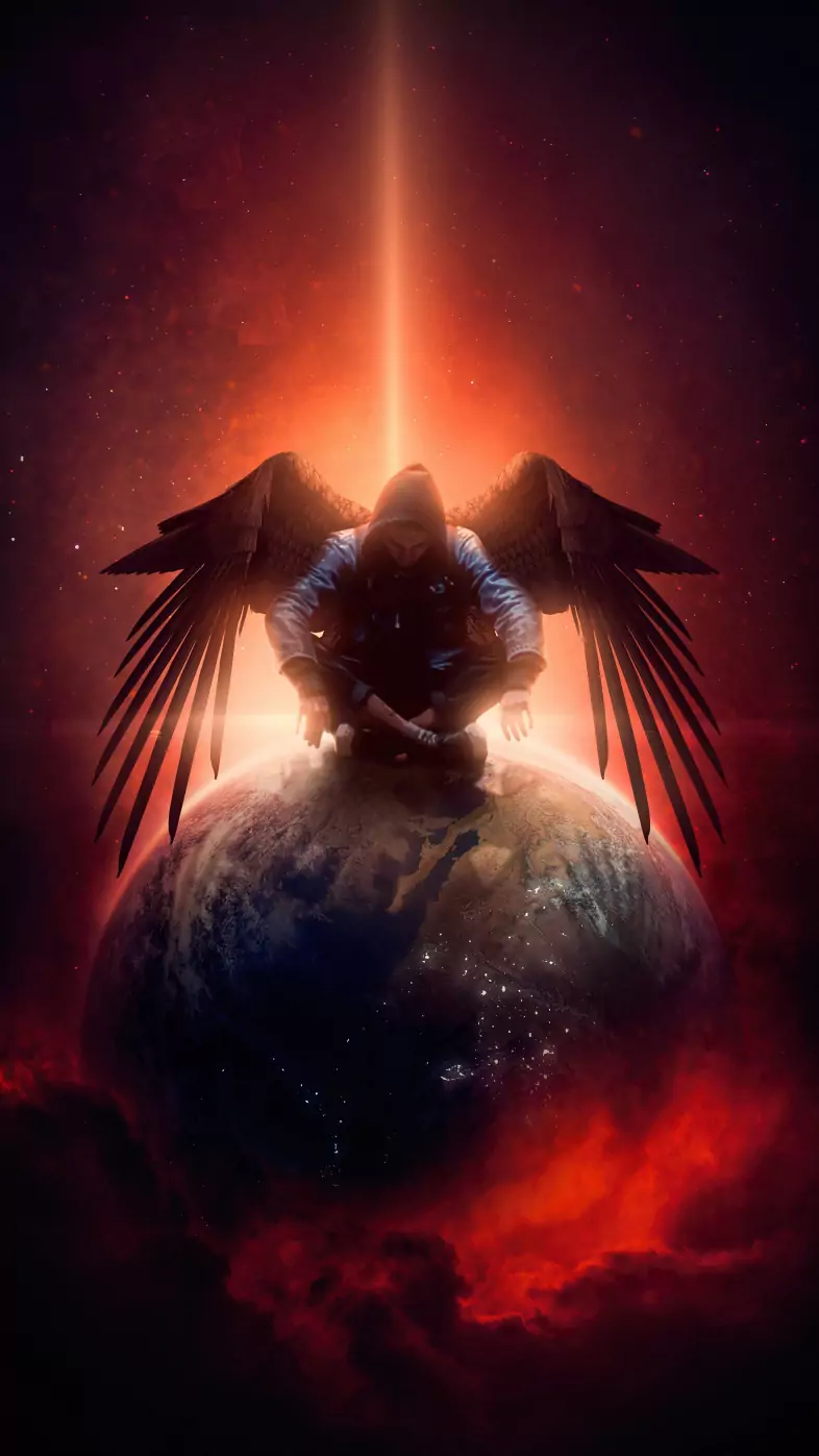 angel planet boy wallpaper