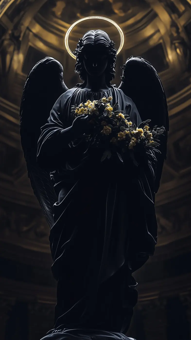 angel wings dark wallpaper