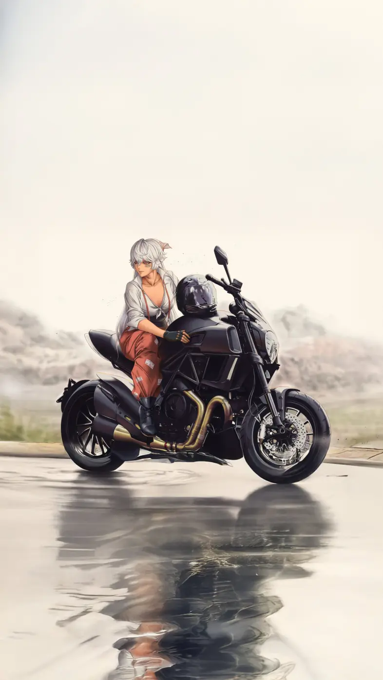 anime bike rider wallpaper