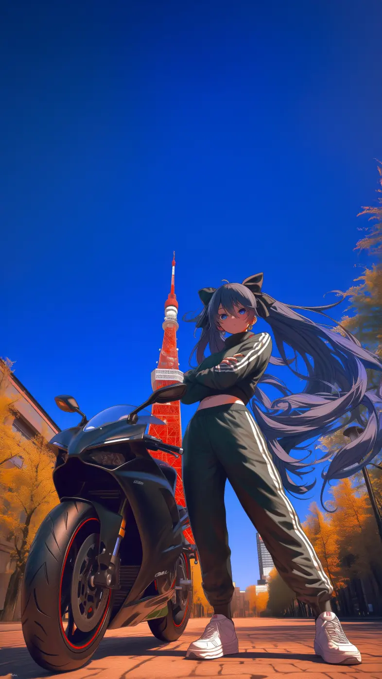 anime biker girl wallpaper