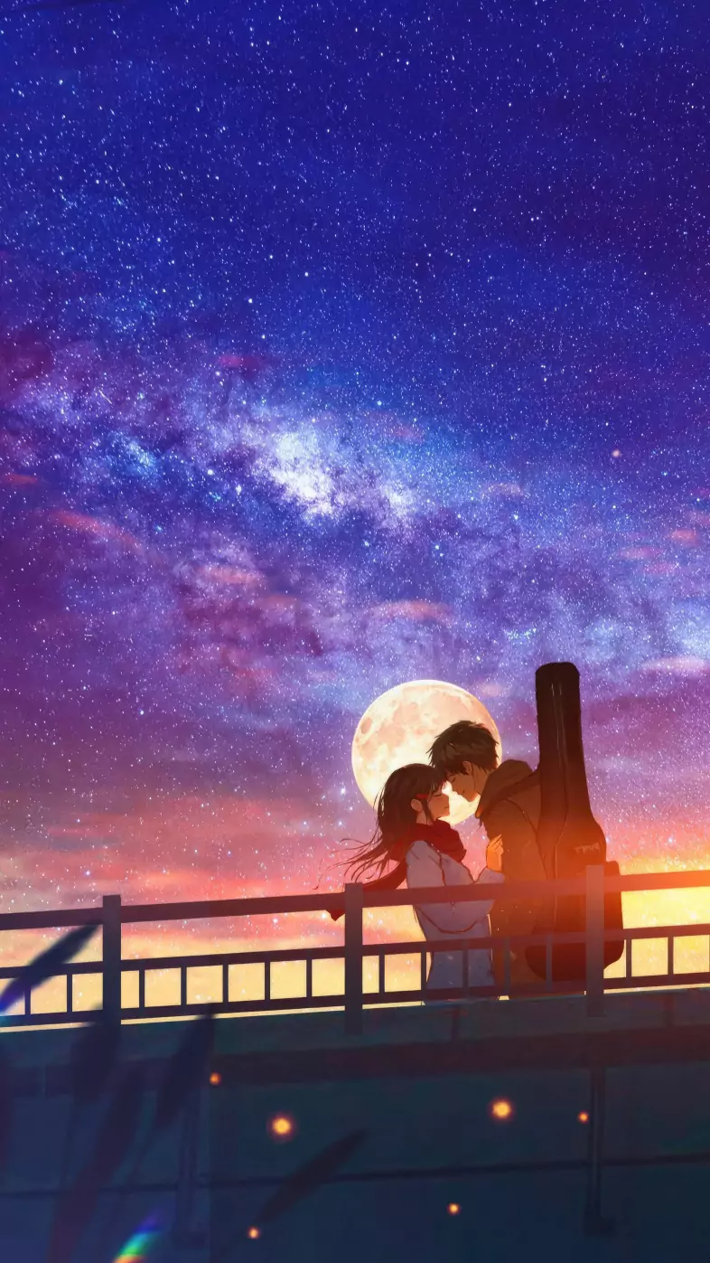 anime couple in love wallpaper