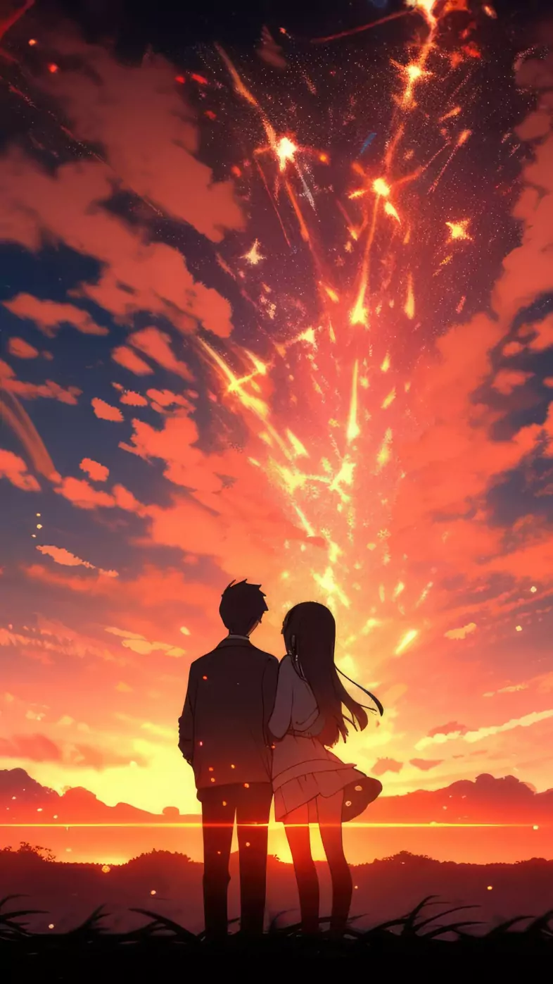 anime couple romantic wallpaper