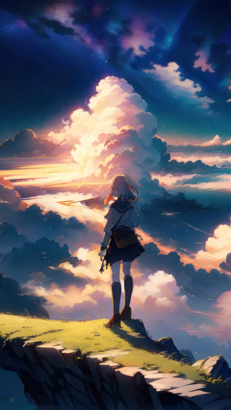 anime girl alone wallpaper