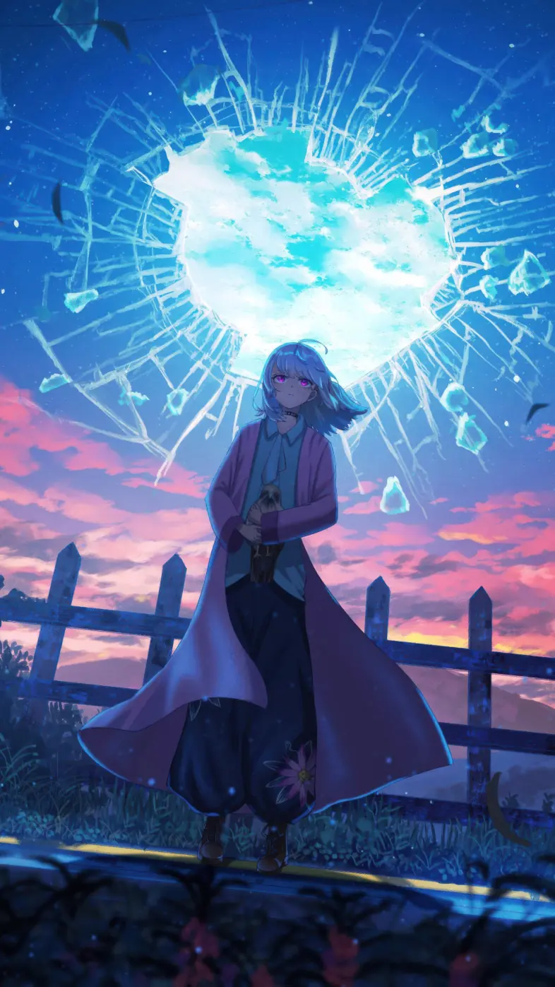 anime girl radiance wallpaper
