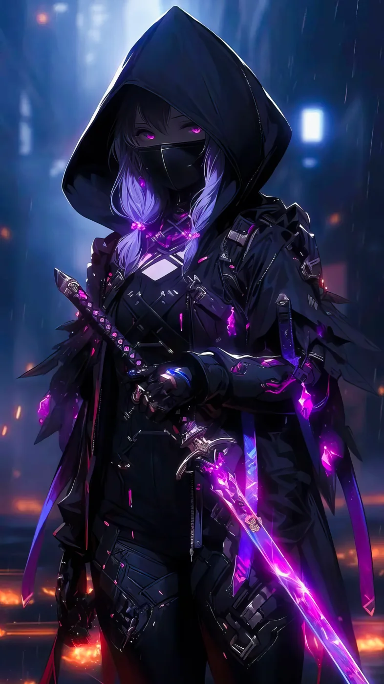 anime girl warrior girl wallpaper