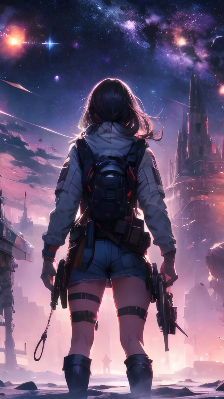 apocalypse arsenal sci fi girl wallpaper