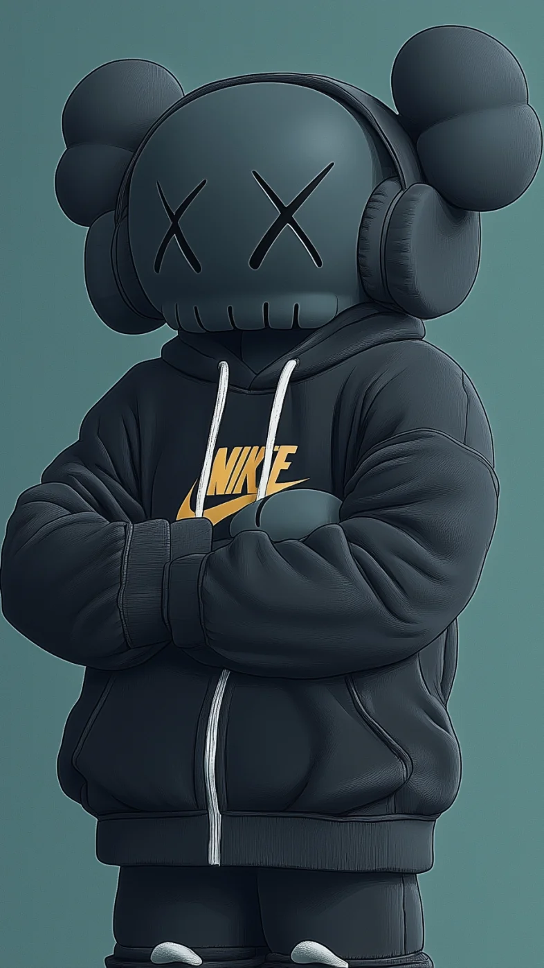 art in cartoon style with a nike companion wallpaper