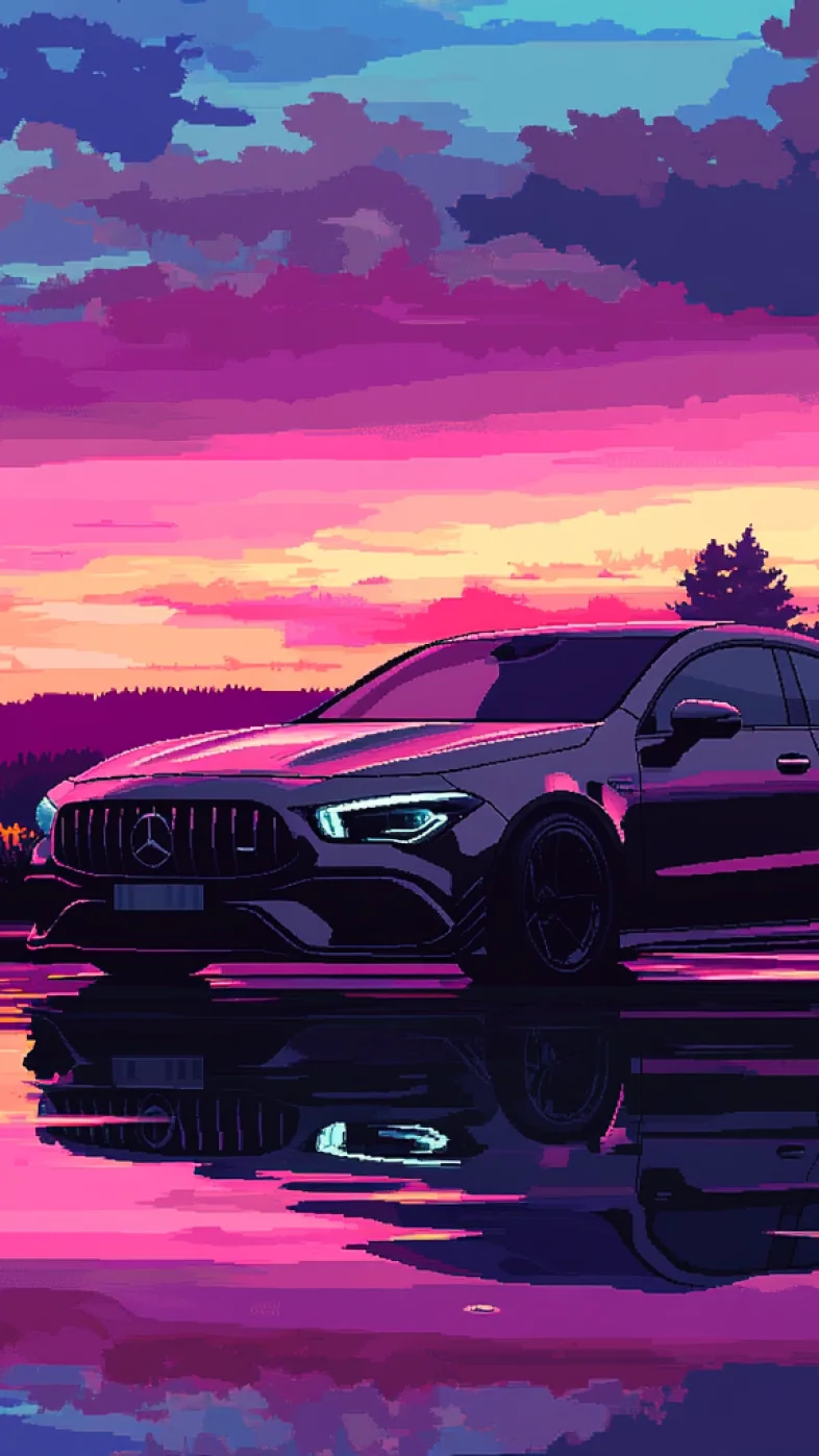 art mercedes CLA63 amg car wallpaper