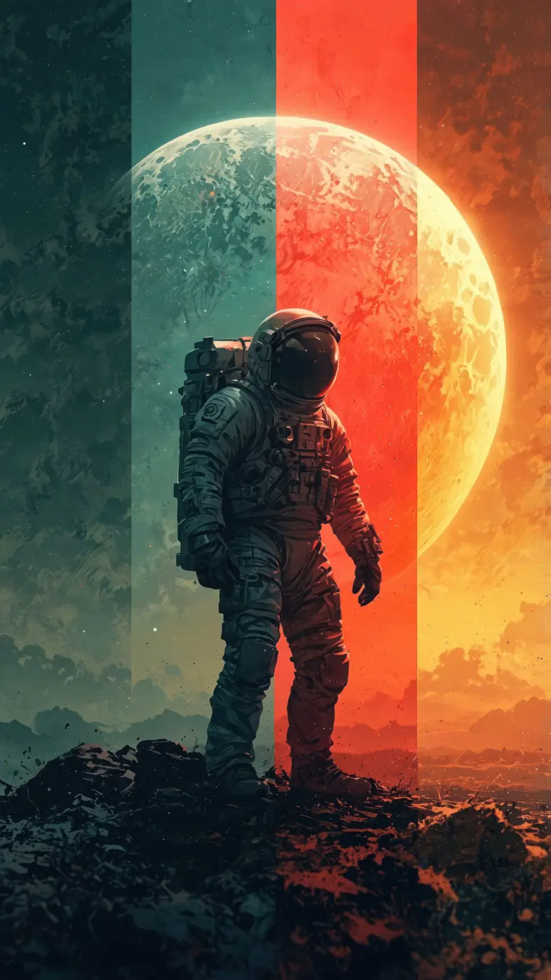 astronaut destiny walking wallpaper
