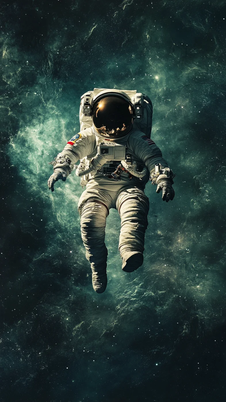 astronaut flying wallpaper