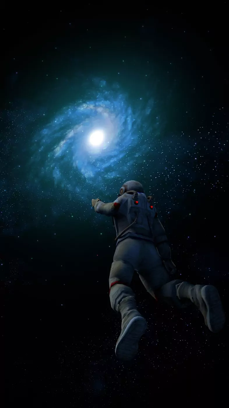 astronaut in galaxy wallpaper