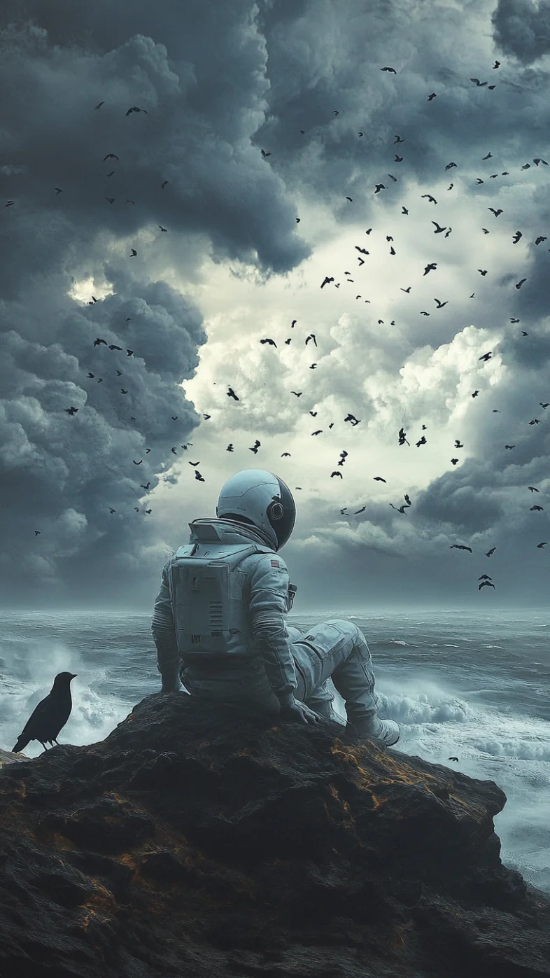 astronaut sea wallpaper