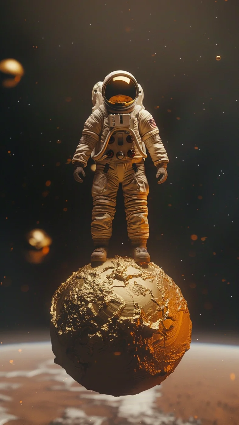 astronaut space art wallpaper