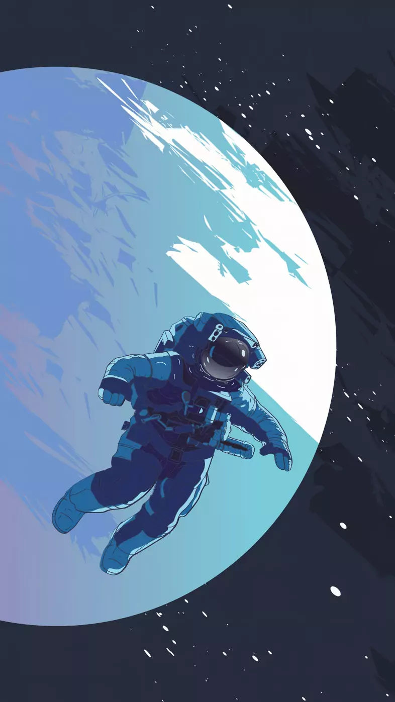 astronaut space satellite moon wallpaper