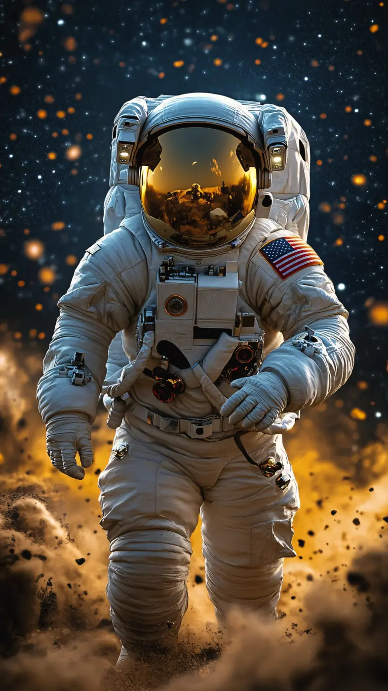 astronaut stars  wallpaper