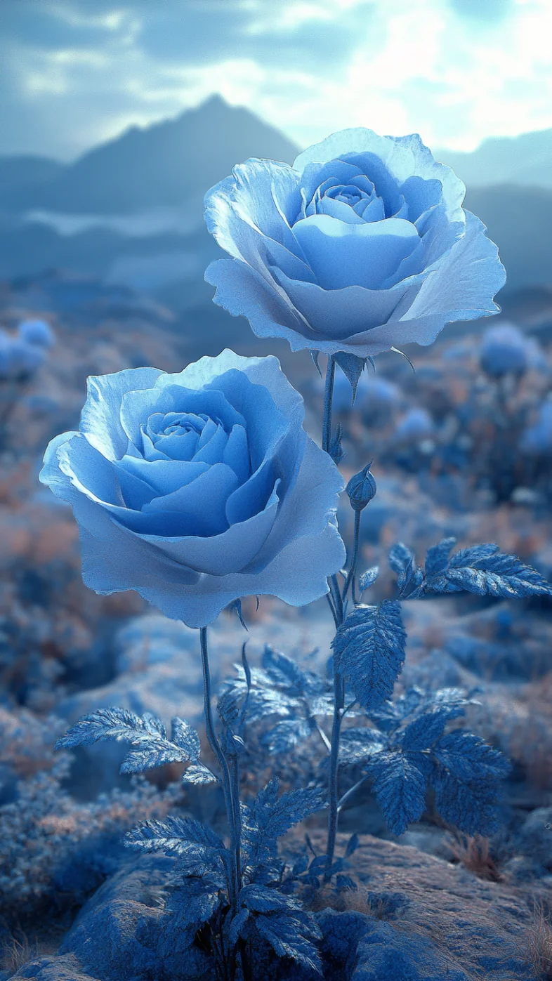 azure roses wallpaper