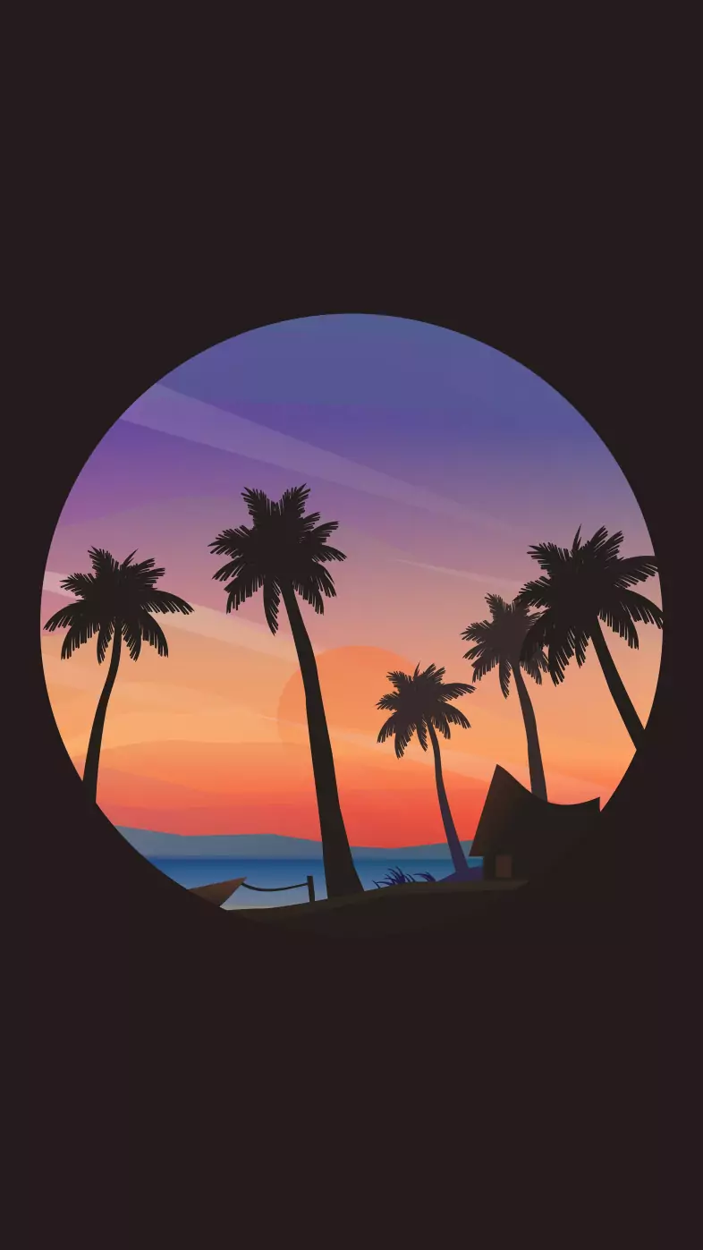 beach coconut nature minimal wallpaper