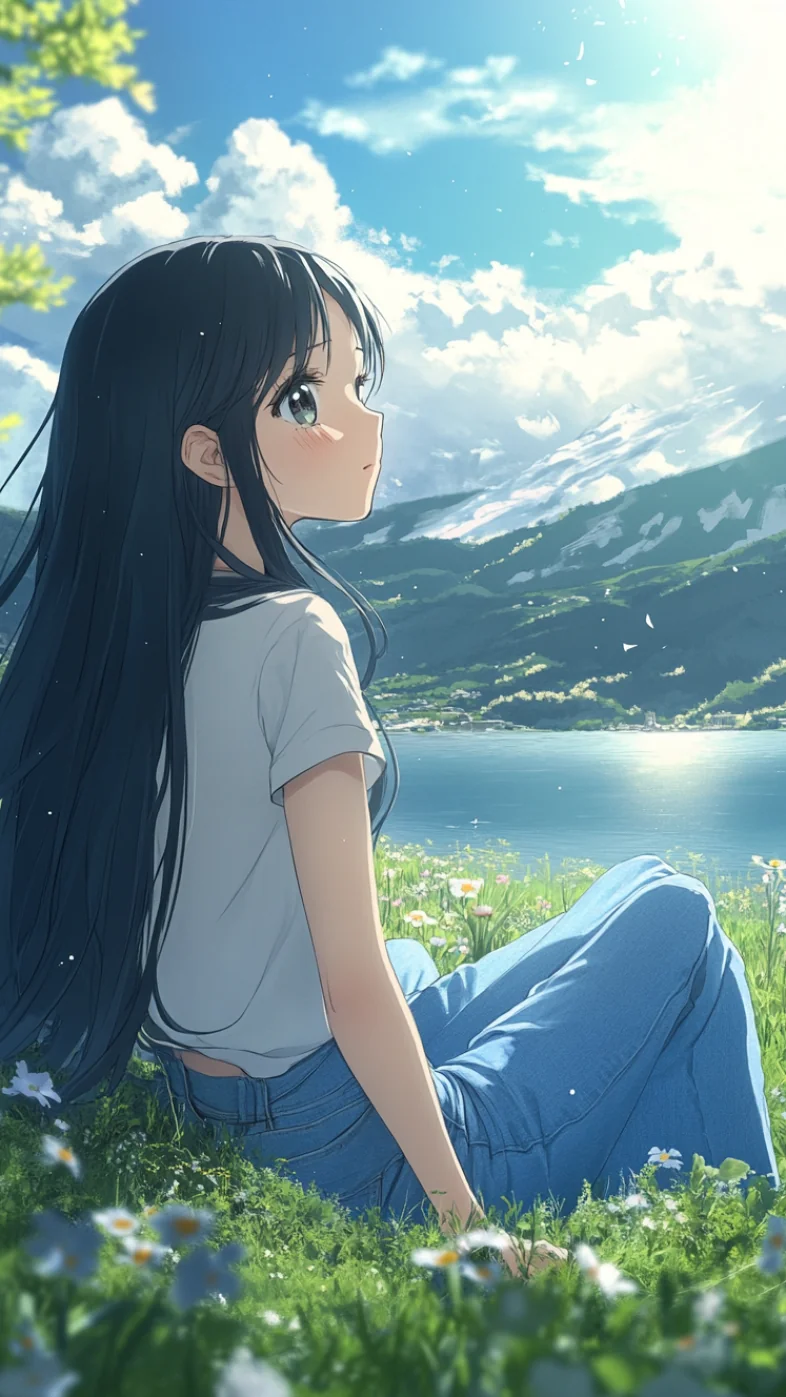 beautiful anime girl  wallpaper