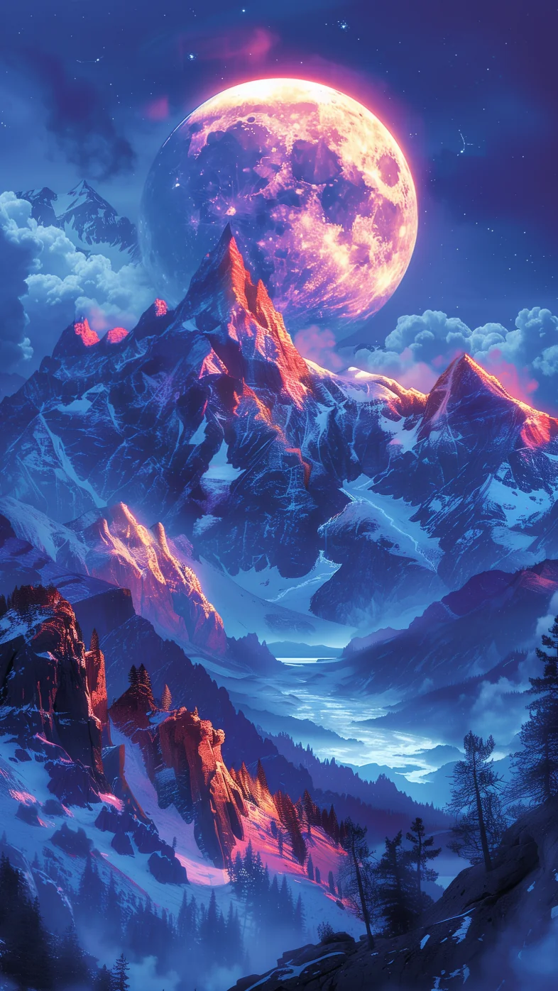beautiful moon breathtaking wallpaper
