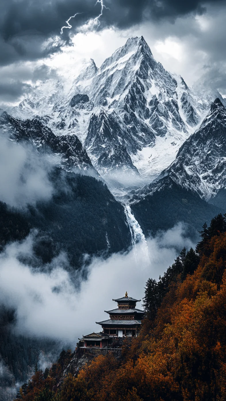 beautiful mountains with snow wallpaper