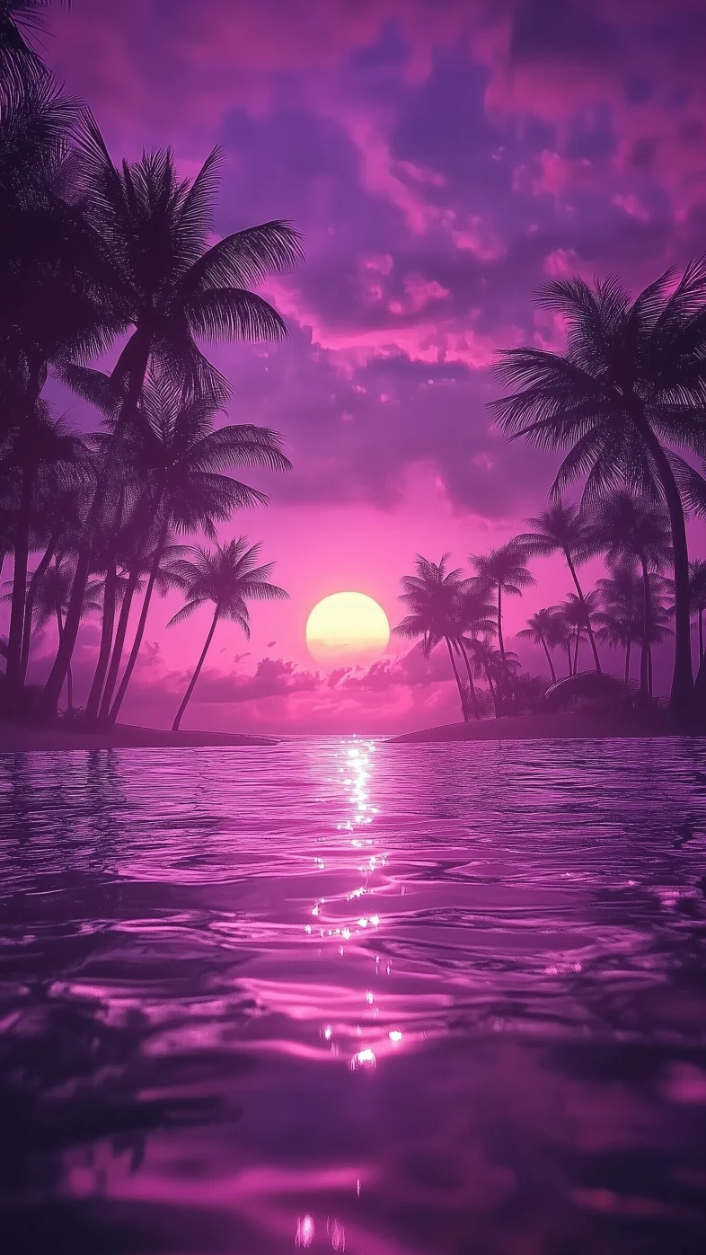 beautiful purple sunset wallpaper