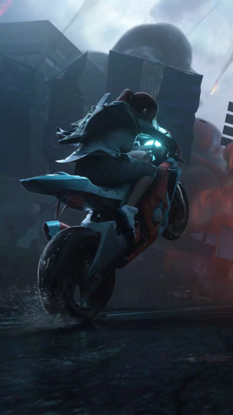 biker girl wallpaper