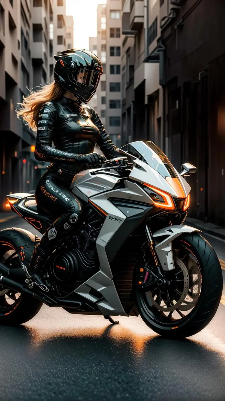 biker girl wallpaper