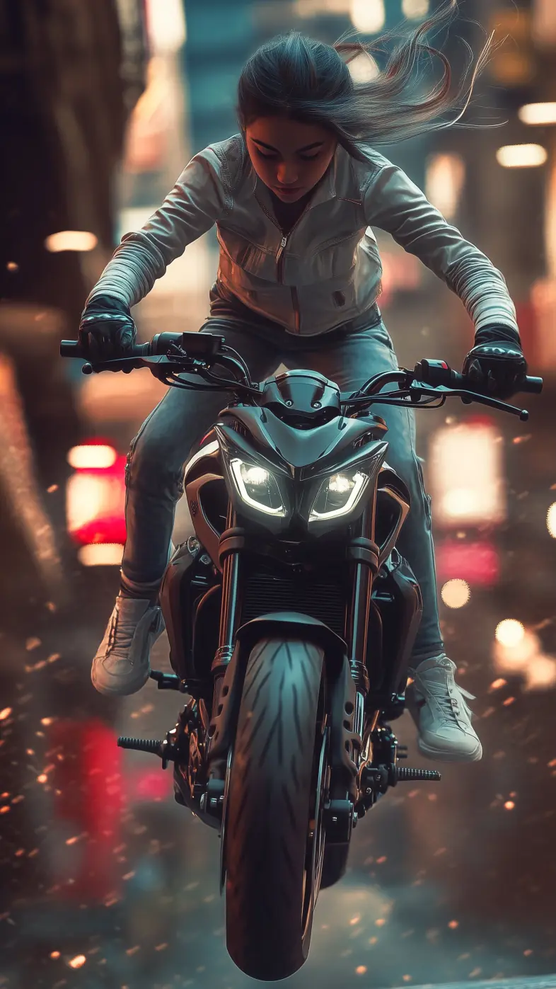 biker girl wallpaper