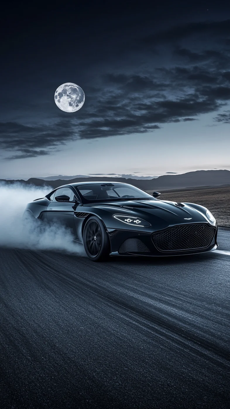 black Aston Martin car wallpaper