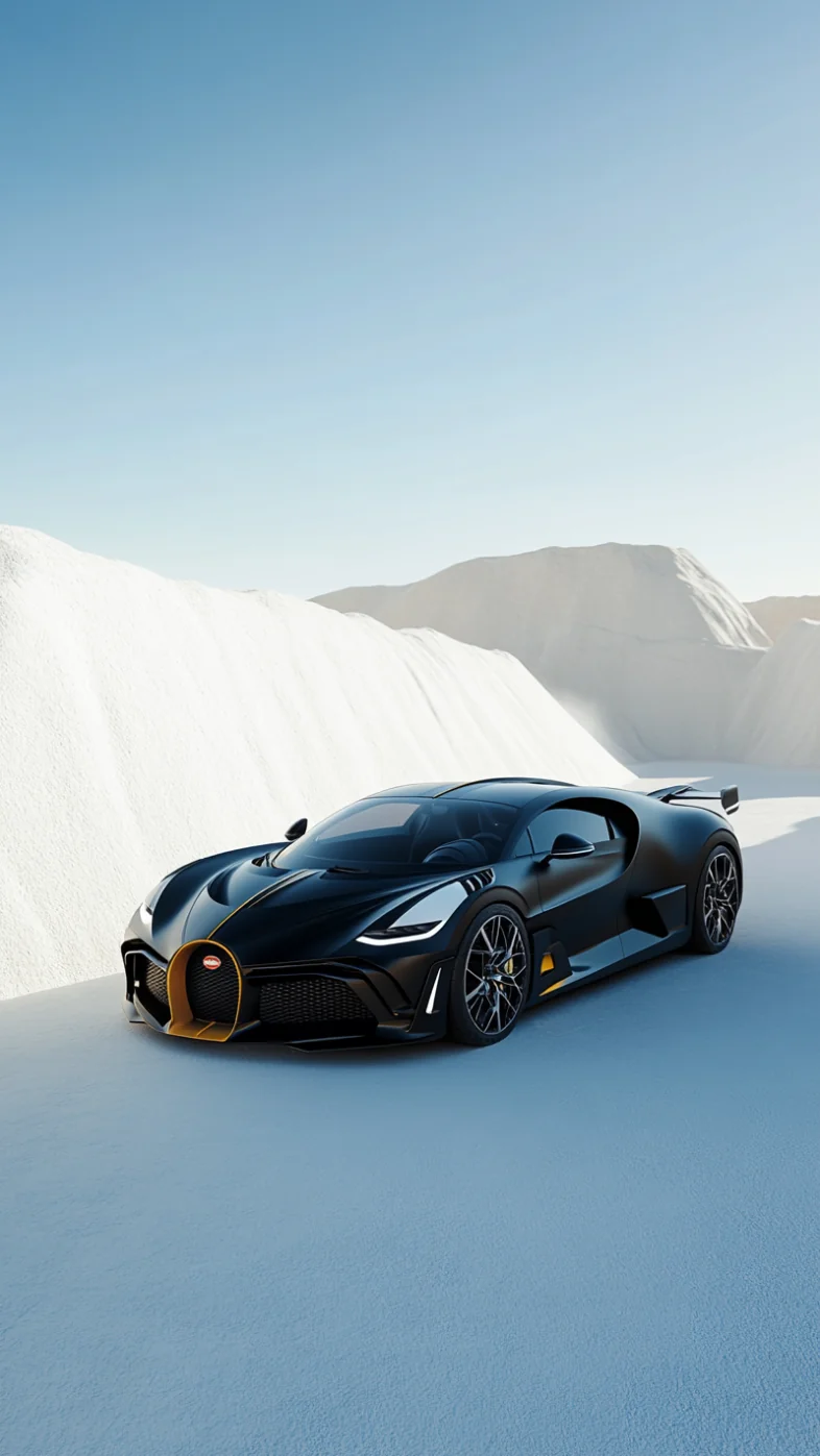 black Bugatti Divo car wallpaper
