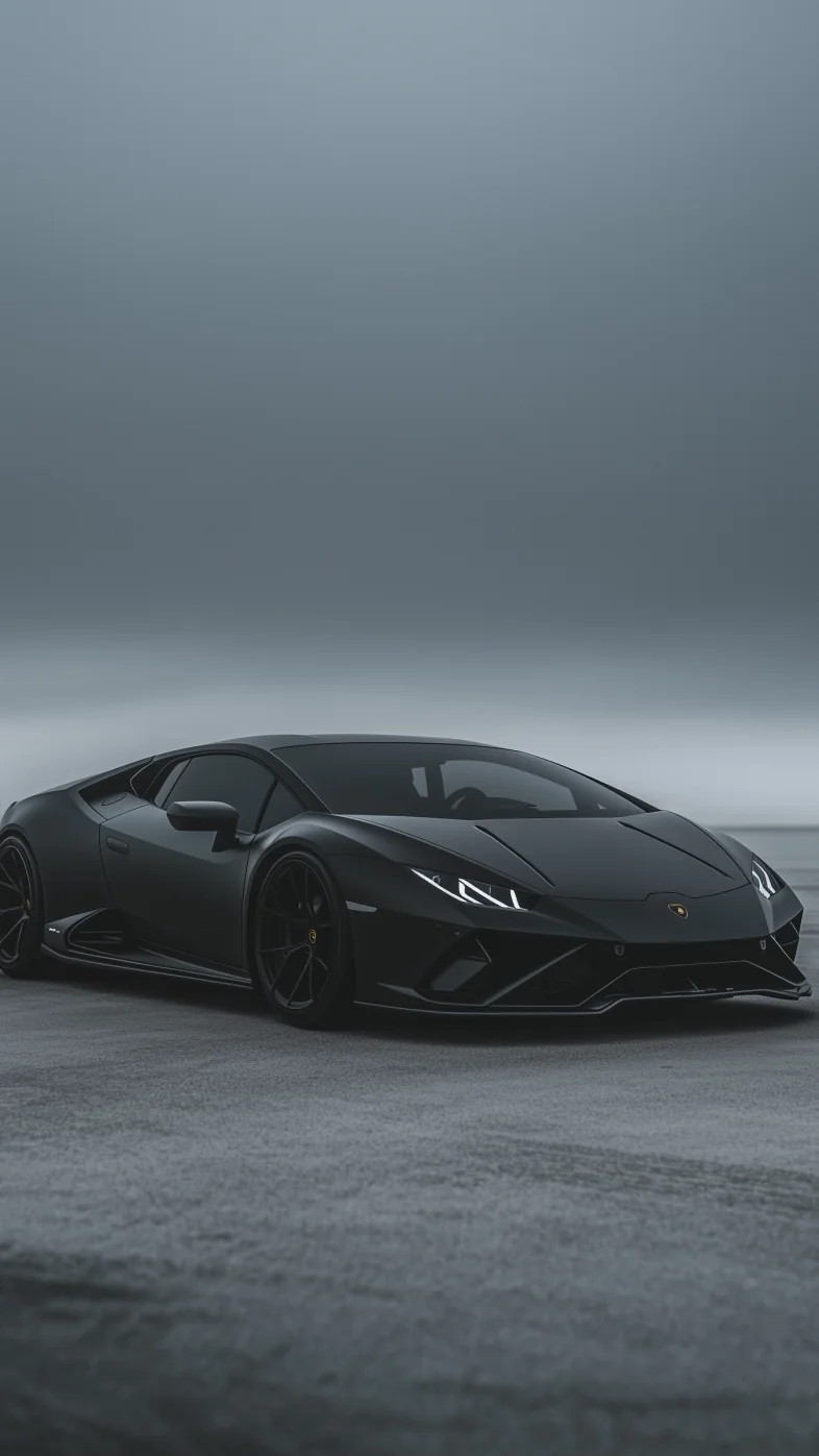 black Lamborghini Huracn car wallpaper