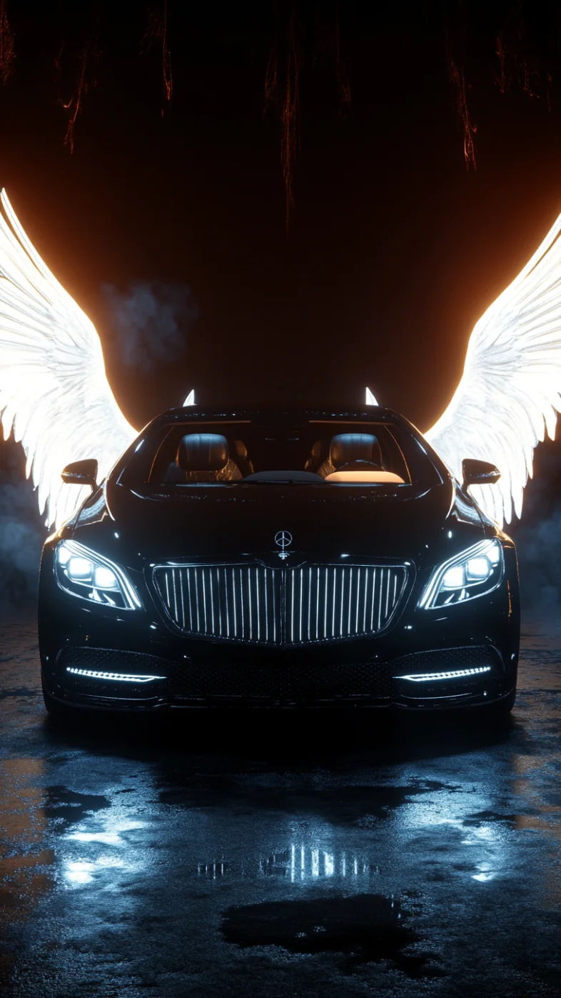 black Maybach car  wallpaper