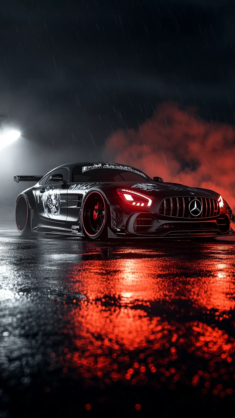black Mercedes amg wallpaper