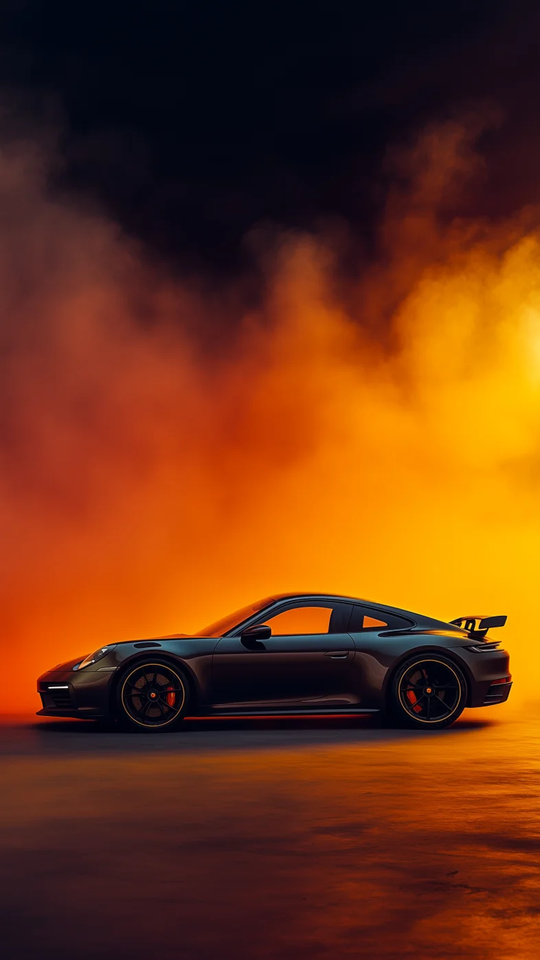 black Porsche car wallpaper