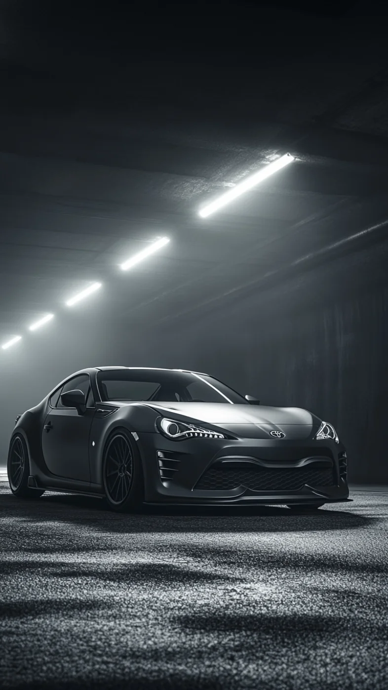 black Toyota GT86 car wallpaper