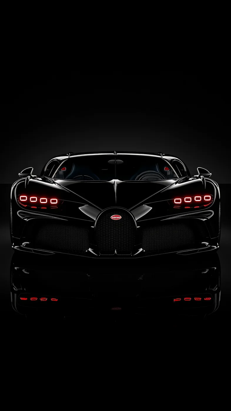 black bugatti chiron car wallpaper