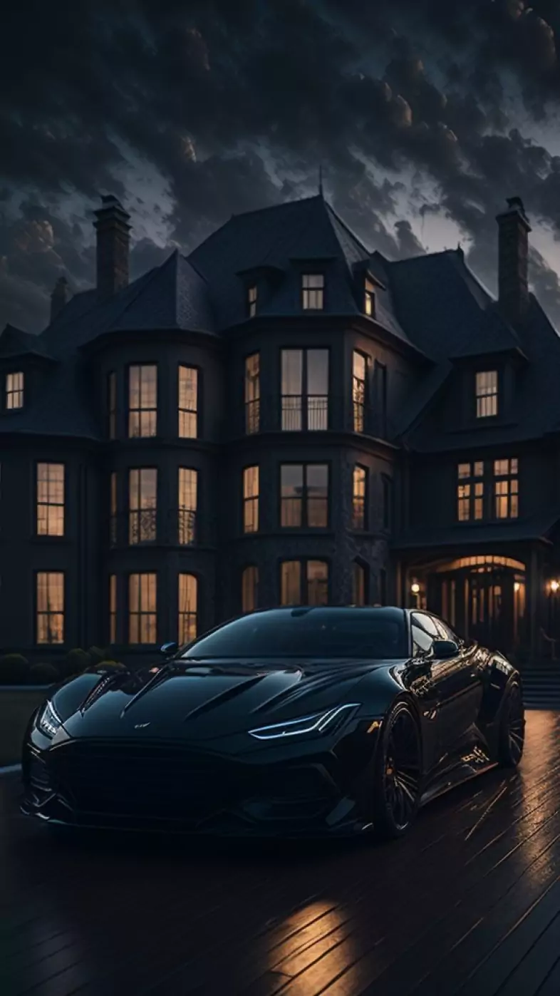 black car dark background wallpaper