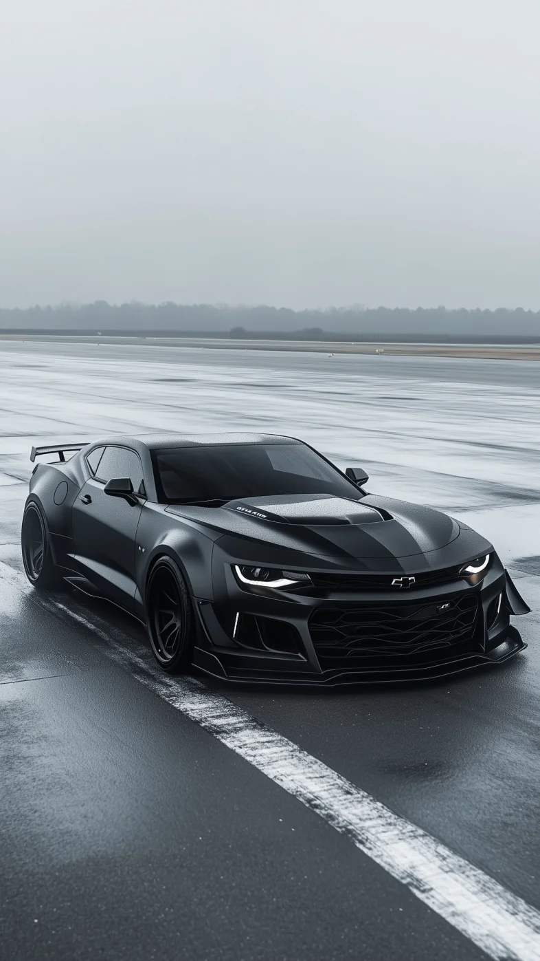 black chevrolet camaro car wallpaper