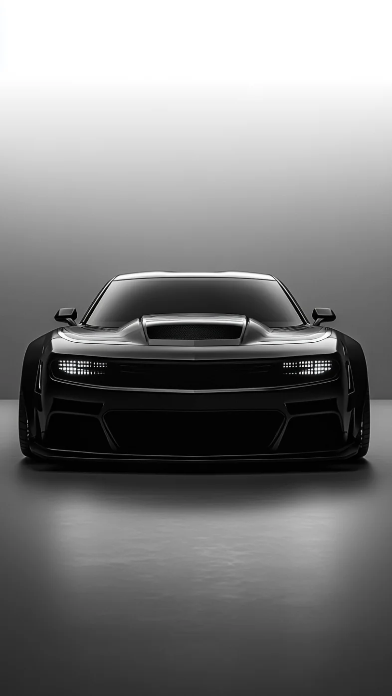 black dodge challenger car wallpaper
