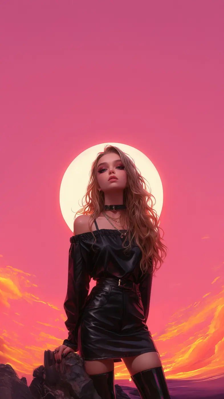 black dress moody girl wallpaper