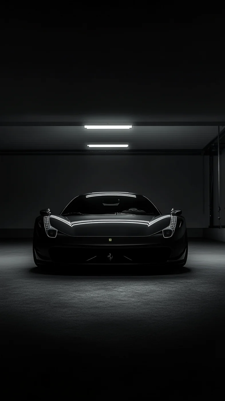 black ferrari car wallpaper