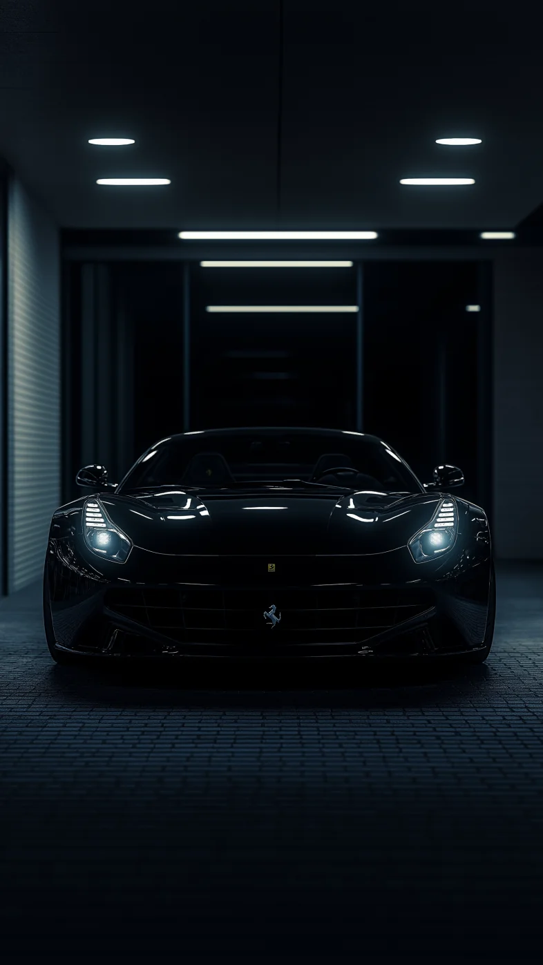 black ferrari car wallpaper