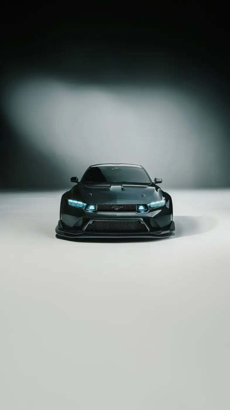 black ford mustang car wallpaper