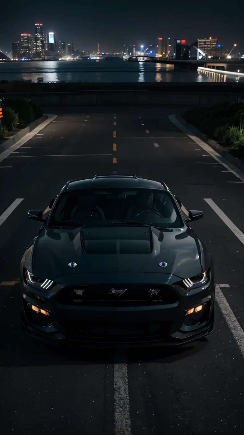 black ford mustang car wallpaper