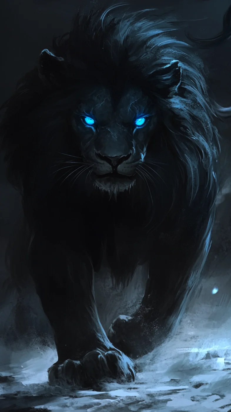 black lion wallpaper