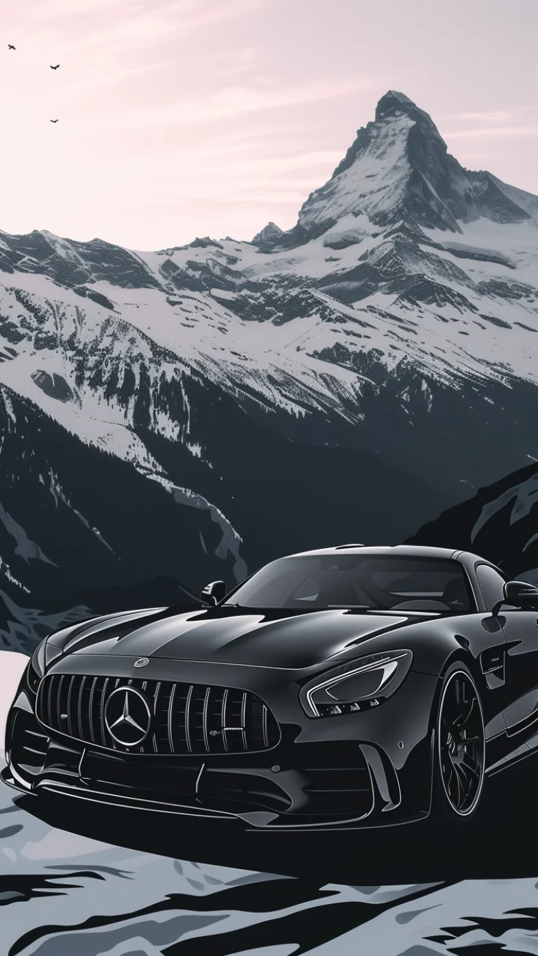 black mercedes benz amg car wallpaper