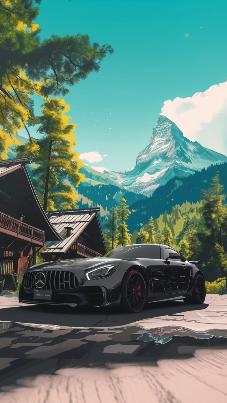 black mercedes benz amg car wallpaper