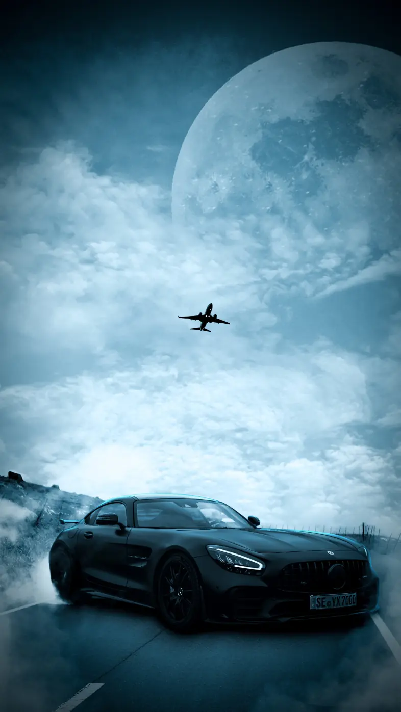 black mercedes benz amg car wallpaper