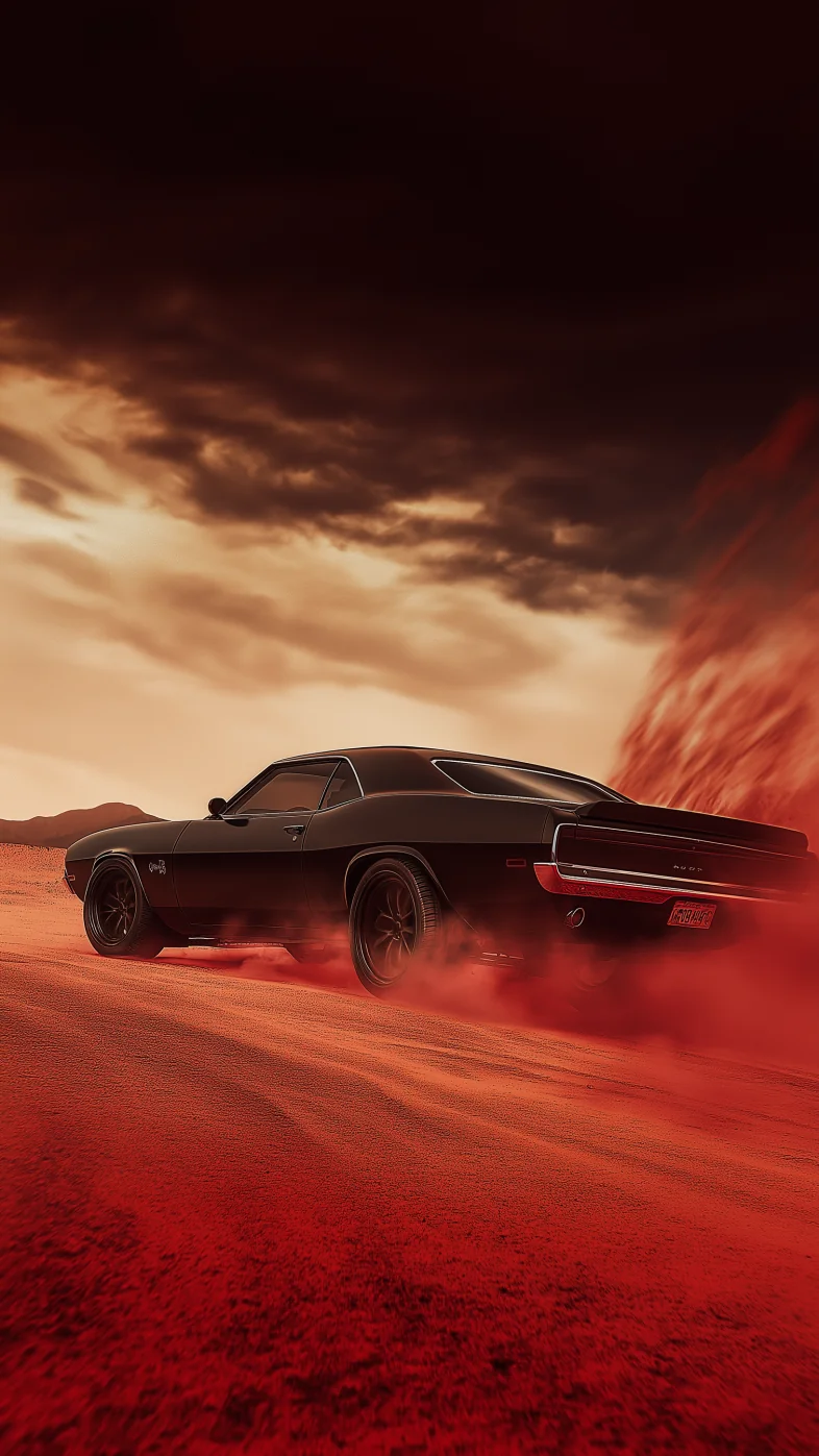 black muscle car  wallpaper